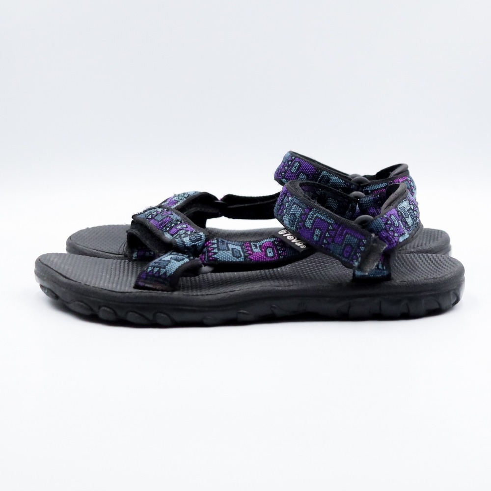 Vintage Teva Hurricane Hiking Sandals Womens 9 Purple Blue Geometric Strappy - Picture 5 of 11